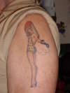 Sailor Jerry pin up tattoo