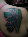 happy little butterfly tattoo