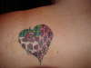 Patchwork heart tattoo
