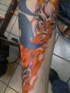 flames leading to skull 2 tattoo