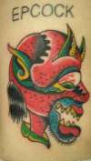 Rocka-billy style devil tattoo