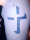 finally got a cross tattoo