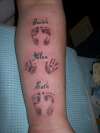 My 3 Babys prints tattoo