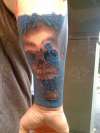 skull with water tattoo