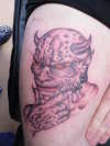 devil no out line tattoo
