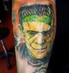 Boris Karloff as Frankenstein tattoo