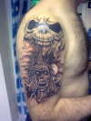 Iron Maiden Eddie sleeve tattoo