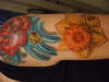 Second Sitting Birthflower Half sleeve tattoo