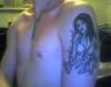 Pin-up Girl in Waves tattoo