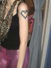 pixel heart tattoo