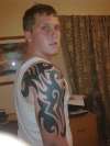 Tribal arm tattoo