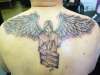angel back piece tattoo
