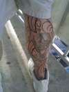 back of sock tattoo