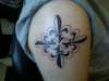 fluer de lis cross tattoo