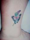 Ankle  butterfly tattoo