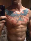Finished Chest Piece tattoo