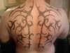 tribal back tattoo