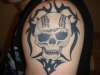 baseball skull tattoo