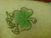 eire on clover/shamrock tattoo