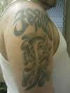 Jesus on top, Chi Ro on Bottom tattoo