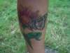 indian blanket flower and butterfly tattoo