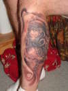 Pirate Wench on leg tattoo