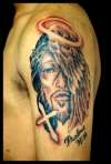 Jesus and His Angel's wing. tattoo