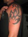 Tribal scorpion tattoo