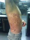 koi outline tattoo