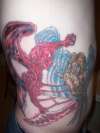 Saint Michael casting Satan out of Paradise tattoo