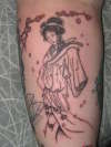 Geisha girl 1st session tattoo