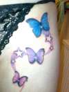 Three butterflys with stardust tattoo