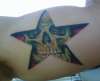 skull in star tattoo