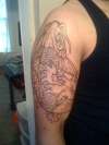 Koi 3/4 Sleeve 1st Session tattoo