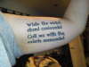 While the wicked stand confounded... tattoo
