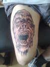horror face tattoo