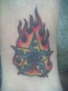 flaming star tattoo