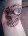 Nice Skull Freehand Work tattoo