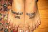 goonies never say die - feet tattoo