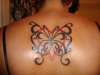 Tribal Butterfly and Heart tattoo