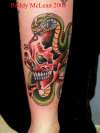 snake n skull tattoo