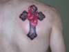 Cross & boxing gloves tattoo