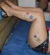 Stars down my leg tattoo