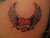 heart w/wings tattoo