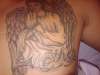 angel chest piece tattoo