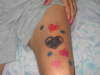 float n hearts tattoo