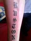 old english writein tattoo