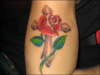 cross and rose tattoo
