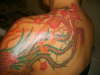 part of the tale japanese phoenix cherry blossoms and fire tattoo