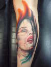 vampire girl tattoo